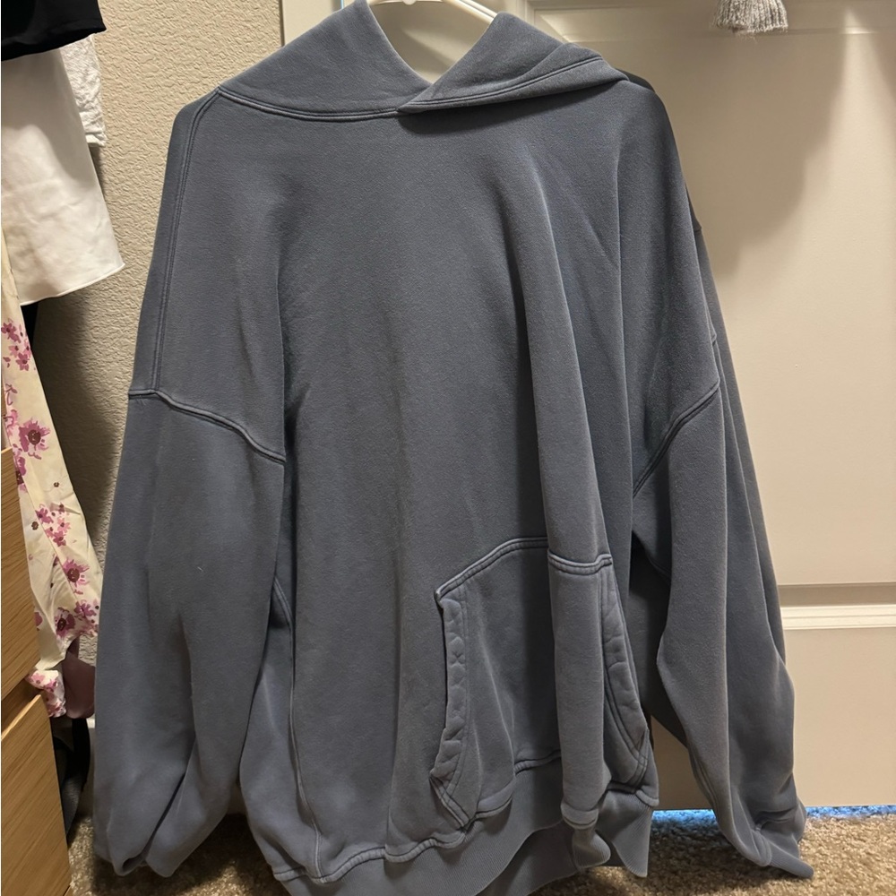 Cozy Blueish Grey Hoodie
